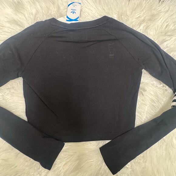 Rita Ora Adidas Trapeze Trefoil Logo Crop Top Longsleeve XS NWT - Picture 6 of 12